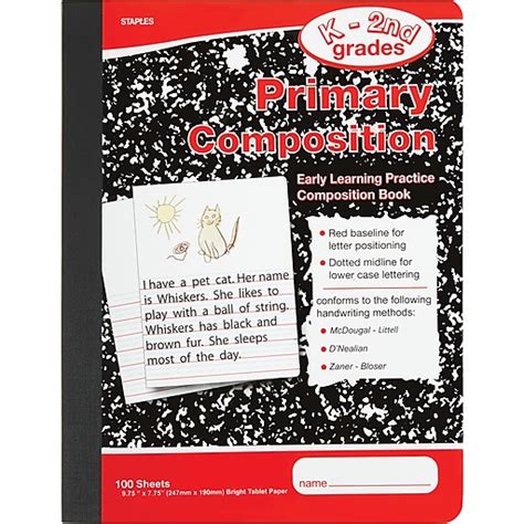 staples primary composition book